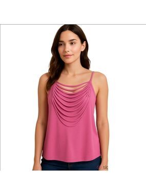 Naked Zebra Pink Spaghetti Strap Camisole